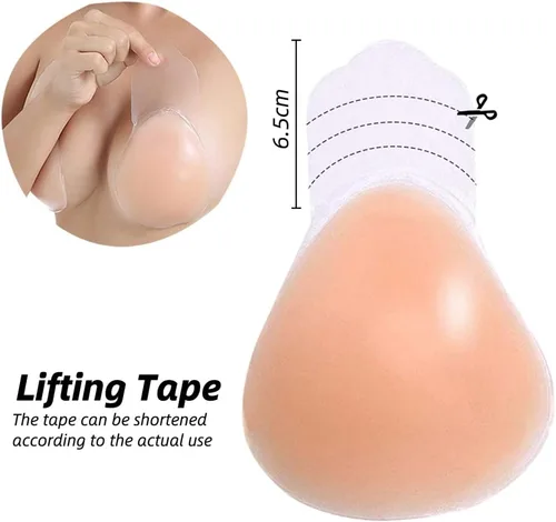 Miniatura 2 de Sujetador adhesivo invisible adhesivo para pezones, pétalos de pecho, brasier de silicona reutilizable, sin espalda, sujetadores sin tirantes