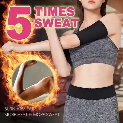 Miniatura 3 de Recortadores de brazos para mujer, bandas de compresión para sauna, sudar, moldeador, mangas de tóner para entrenamiento deportivo