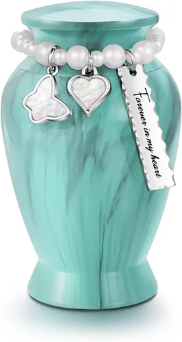 Miniatura 43 de Dletay Urnas pequeñas para cenizas humanas, recuerdo de 2.85 pulgadas, mini urna de cremación conmemorativa para mujeres y hombres, urnas funerarias