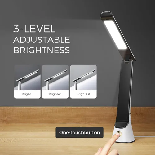 Miniatura 5 de Lámpara de terapia de luz, 10 000 LUX sin rayos UV, luz solar LED de espectro completo, luz de estado de ánimo con control táctil y función de luz