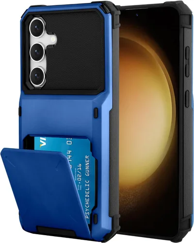 Miniatura 133 de Funda tipo cartera para Samsung Galaxy S22 Ultra con 4 ranuras para tarjetas de crédito a prueba de golpes, funda híbrida de protección reforzada