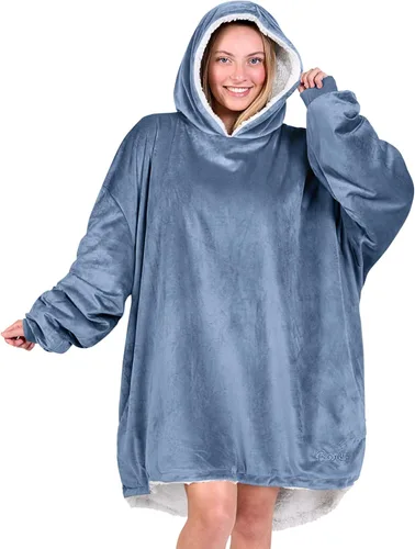 Miniatura 18 de Bare Home B-Cozy - Manta con capucha, para llevar puesta, suave, afelpada, de sherpa, cálida, acogedora, de gran tamaño, disponible en tamaños