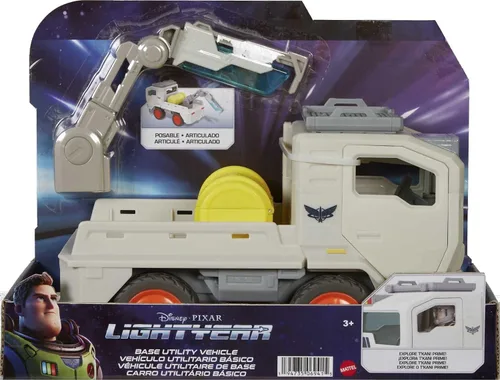 Miniatura 6 de Mattel Disney y Pixar Lightyear Base Vehículo utilitario, camión de juguete con ruedas giratorias y piezas viables, 10.5 pulgadas de largo