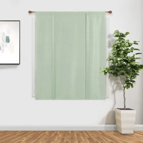 Miniatura 4 de DWCN Cortinas Opacas - Persiana Enrollable con Lazos para Ventana, Aislamiento Térmico, Oscurecimiento de Habitación, Cortinas con Bolsillo