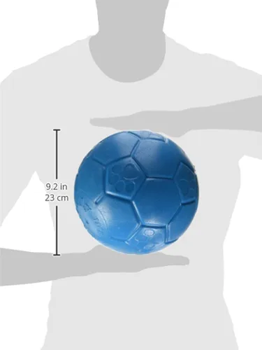 Miniatura 3 de Juguete para perros Jolly Pets gran pelota de fútbol flotante y rebotante, 8 pulgadas de diámetro, azul océano