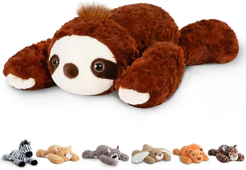 Miniatura 15 de Niuniu Daddy Animales de peluche con peso de ajolote azul de 24 pulgadas 5 libras para niños, adultos, niñas, niños, juguete de peluche gigante