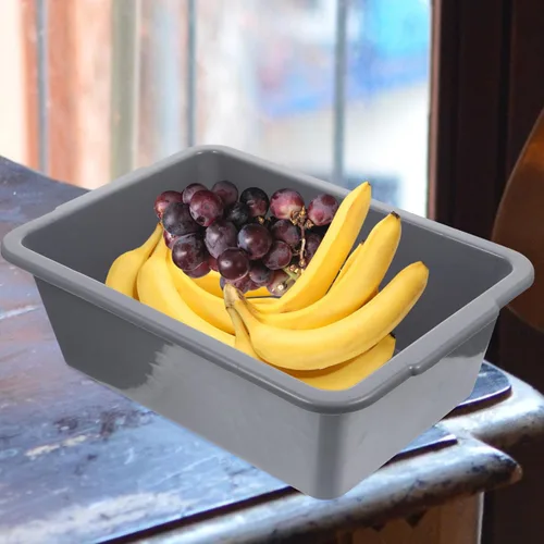 Miniatura 8 de Cabilock Cubo de almacenamiento de plástico rectangular multifuncional con asas para uso en el hogar Restaurante Lavando platos Almacenamiento