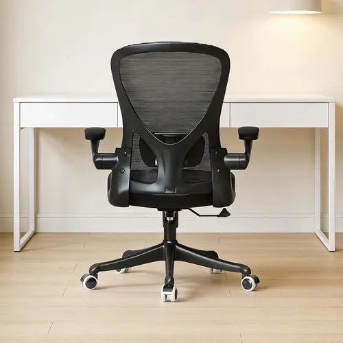 Miniatura 11 de Monhey Silla de oficina ergonómica con soporte lumbar, reposacabezas y brazos abatibles, altura ajustable, mecedora, giratoria, multiángulo de 90° a