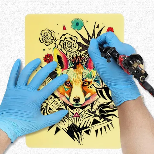 Miniatura 6 de Pieles de práctica de tatuajes en blanco, 6 piezas de tatuajes de práctica de piel de 0.118 in de piel falsa de 8 x 12 pulgadas, pieles de tatuaje