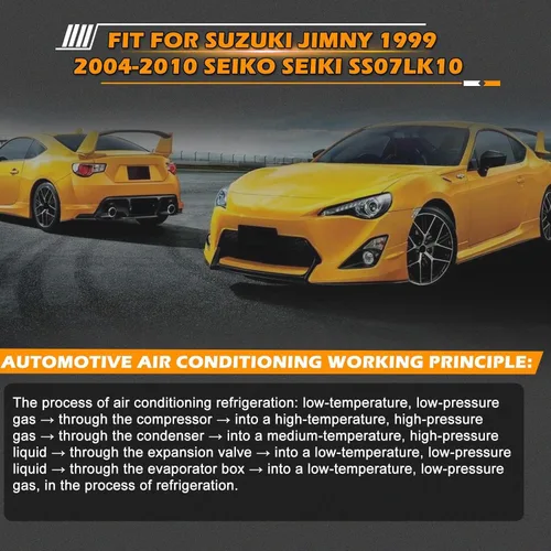 Miniatura 6 de Compresor de aire acondicionado 95201-77GB2 9520177GB2 compatible con Suzuki JIMNY Seiko SEIKI SS07LK10 A/C piezas de repuesto del compresor
