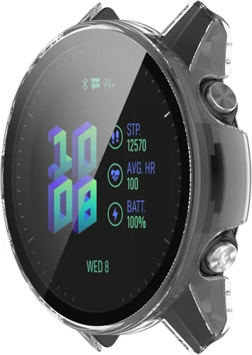 Miniatura 6 de Funda protectora compatible con Garmin Forerunner 955/955, protector de pantalla solar, vidrio templado, policarbonato duro, cubierta completa, 6