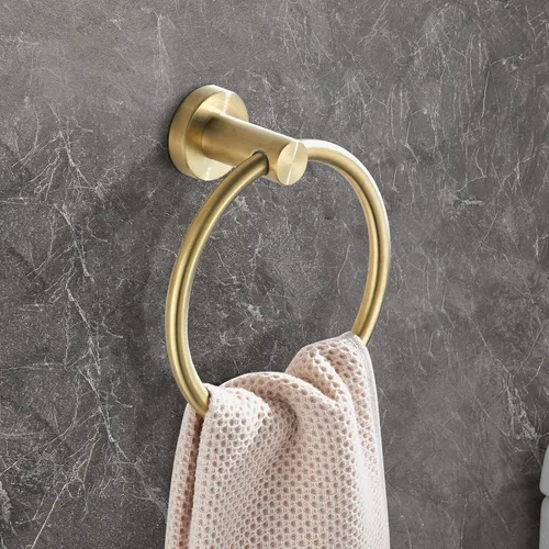 Miniatura 3 de Toallero de papel higiénico dorado, soporte para rollo de papel higiénico dorado cepillado, soporte para toallas de mano, accesorios de baño