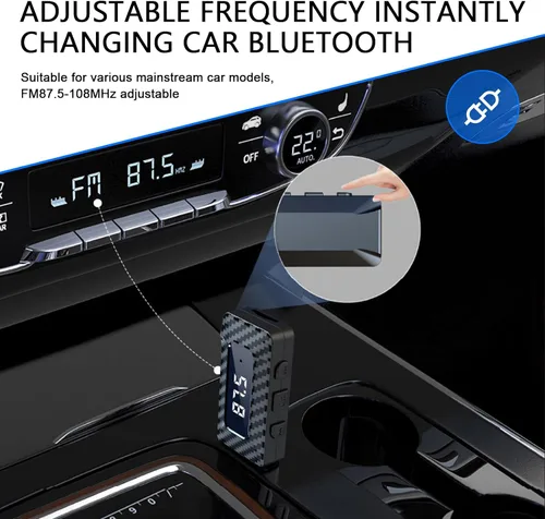 Miniatura 7 de Receptor Bluetooth USB para automóvil, adaptador de audio inalámbrico Bluetooth 5.3, fuente de alimentación USB, adaptador de conector auxiliar