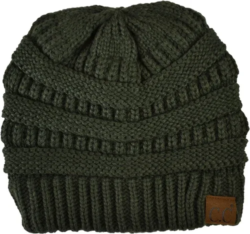 Miniatura 421 de C.C Trendy Warm Chunky Soft Stretch Cable Knit Beanie