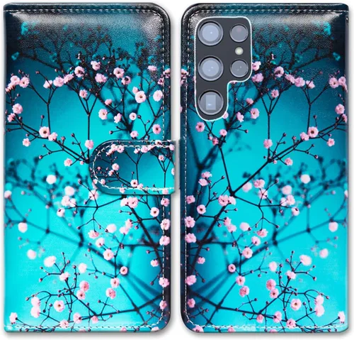 Miniatura 23 de Bcov Funda para Galaxy S22 Ultra, linda libélula de cuero con tapa para teléfono con ranura para tarjetas, soporte para Samsung Galaxy S22 Ultra 5G