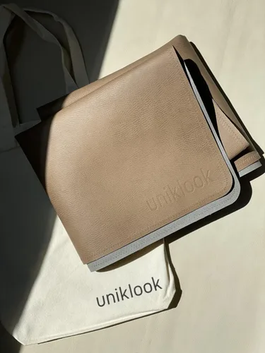 Miniatura 10 de Uniklook Tapete reversible de cuero vegano multiusos para niños, manta de pícnic infantil, impermeable, para silla alta, a prueba de arena, manta