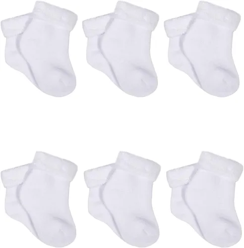 Pack de 6 calcetines de rizo blanco