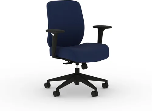 Miniatura 16 de HON Altern Silla de oficina ergonómica de tela, silla de escritorio con respaldo bajo con brazos ajustables, deslizamiento de asiento, inclinación