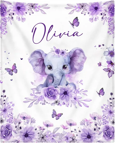 Miniatura 10 de Manta de bebé personalizada para niños y niñas, manta de bebé personalizada ultra suave y acogedora con nombre para niños pequeños, manta de cama
