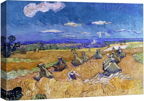 Miniatura 28 de Van Gogh - Lienzo con diseño giclée de olivos con cielo amarillo y sol, arte de pared de galería, estirado y enmarcado, listo para colgar, 24 x 36