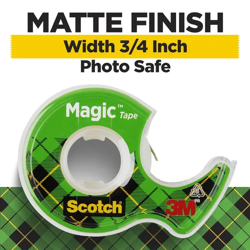 Miniatura 7 de Paquete de cinta de embalaje resistente Scotch para envío, transparente, 1.88 pulgadas x 27.7 yardas, 1 rollo de cinta con dispensador + cinta