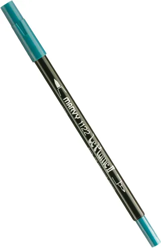 Miniatura 76 de Uchida 1122-C-3 Marvy Extra Fine Tip Le Plume II Rotulador de doble punta, azul