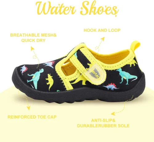 Miniatura 4 de nerteo Bonitos zapatos acuáticos para niños y niñas, playa, natación, piscina, parque acuático y niños pequeños