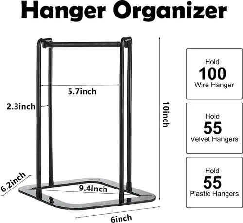Miniatura 2 de Estante organizador portátil de percha, soporte apilador de almacenamiento para armario, lavandería, limpieza en seco