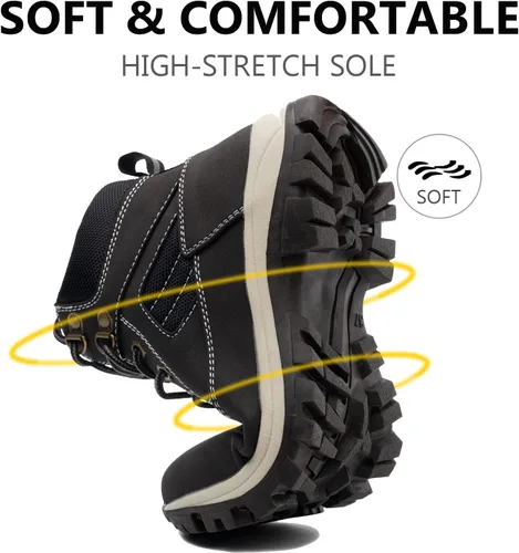 Miniatura 3 de Botas impermeables para el trabajo de senderismo para mujer, botas tácticas de senderismo para la nieve de invierno, botas de senderismo