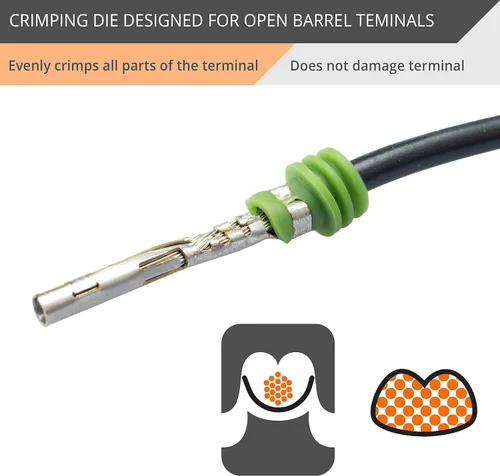 Miniatura 3 de Wirefy Troquel de engarce para terminales de barril abierto 20 - 10 AWG