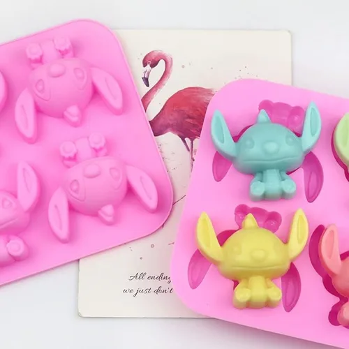 Miniatura 7 de INKU - Molde de silicona de 4 cavidades para bricolaje, moldes de fondant, dulces, chocolate, bandeja para tartas, chocolates 3D, dulces duros