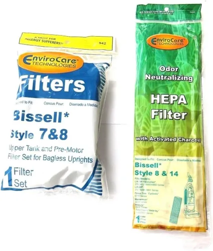 EnviroCare Juego de filtros de repuesto para aspiradora diseñado para adaptarse a aspiradoras verticales Bissell Style 7/8/14. 1 filtro de motor de