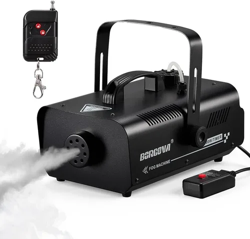 Máquina de niebla de 1000 W con temporizador, control remoto inalámbrico y control manual, ideal para Halloween, fiestas, actuaciones en escenario,