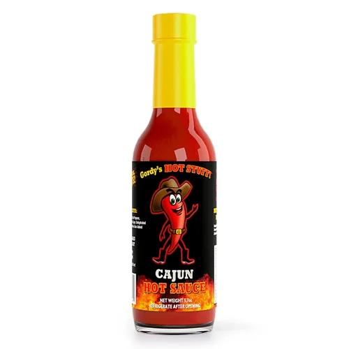 Miniatura 12 de Gordy's Hot Stuff! Salsa picante gourmet, hecha en Texas con chiles rojos para un sabor rico y complejo, hecha a mano en pequeños lotes, totalmente