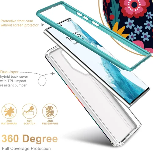 Miniatura 3 de ESDOT - Funda protectora Samsung Galaxy S22, grado militar, resiste caídas de 21 pies, diseño moderno, para mujeres, a prueba de golpes, para Galaxy