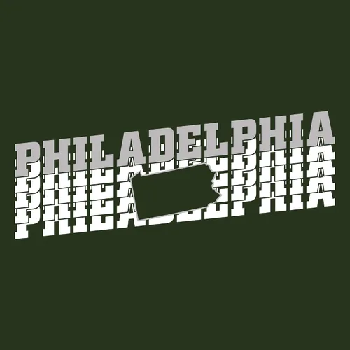 Miniatura 3 de UGP Campus Apparel Retro Repeat - Camiseta deportiva del orgullo de la ciudad Bosque Filadelfia