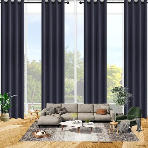 Miniatura 17 de Qiseca Cortinas extralargas de 132 pulgadas de largo para sala de estar, cortinas de techo de 11 pies, ventanas altas hechas a medida de 2 pisos