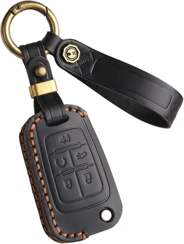 Funda de Cuero Vintage con Tapa Plegable para Llavero para Chevy Cruze Camaro Equinox Impala Malibu, para Buick Regal Lacrosse Verano Encore Allure,