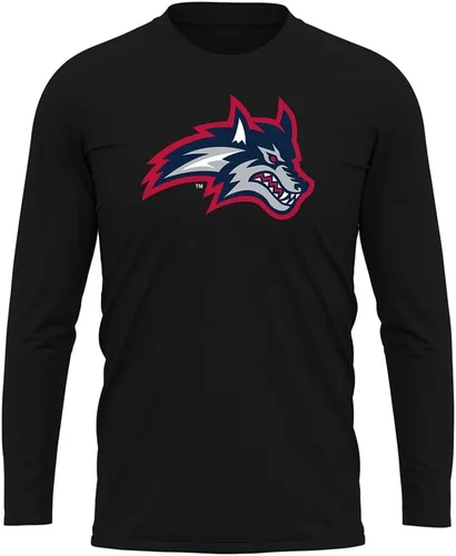 Miniatura 72 de Camisa deportiva de manga larga oficial de la NCAA Collegiate para hombre, colección negra con logotipo primario