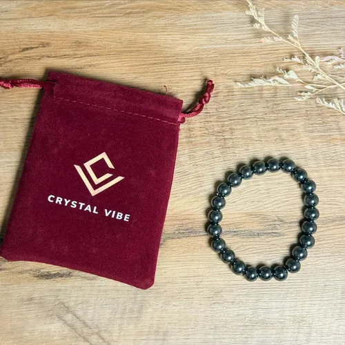 Miniatura 63 de Crystal Vibe Pulseras de cuentas de 0.315 in para mujeres y hombres, pulseras de cristal con piedras preciosas naturales, tamaño elástico ajustable