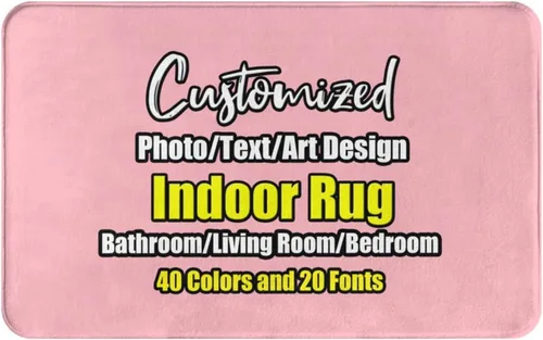 Miniatura 111 de sophiehome Customzied - Alfombras de baño con imagen de texto, alfombra de franela personalizada para interiores para el hogar, dormitorio, baño