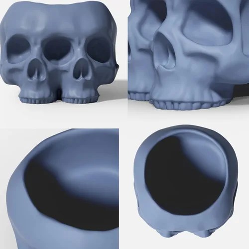 Miniatura 4 de Nicole - Moldes de silicona para hormigón, diseño de calavera 3D, para suculentas, maceta de bricolaje, decoración del hogar, cactus para SH0862