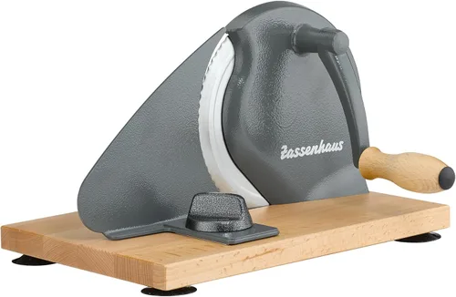 Miniatura 7 de Zassenhaus Rebanadora de pan ajustable clásica original para rebanadas uniformes, rebanadora de pan para pan casero, cortador de masa madre con hoja