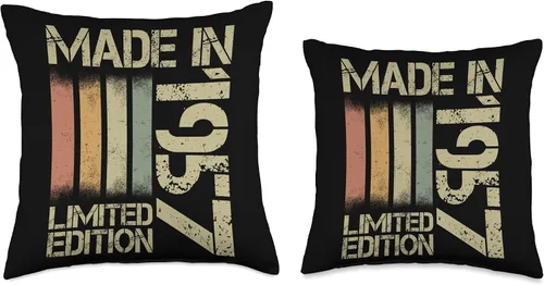 Miniatura 3 de 1957 vintage birthday retro Limited Edition men woman gift Throw Pillow