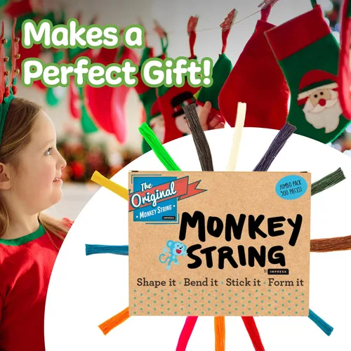 Miniatura 2 de Paquete de 500 piezas de Monkey String (paquete gigante), juguete de hilo de cera