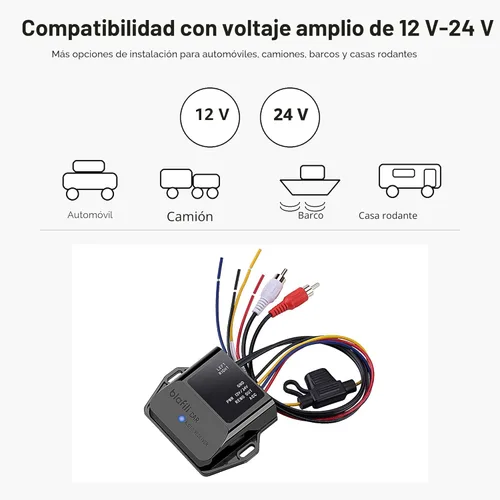 Miniatura 9 de Receptor Bluetooth 5.2 para automóvil – aptX adaptativo, aptX HD, AAC, SBC – Compatible con 12 V/24 V, disparador remoto, salida RCA estéreo