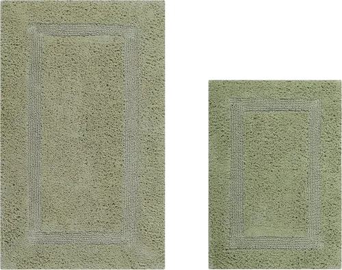 Miniatura 11 de Better Trends Alfombra de Inodoro en Forma de U Cubierta de Asiento de Inodoro de Lujo 100% Algodón Absorbente de Agua, Cubierta de Tapa Reversible