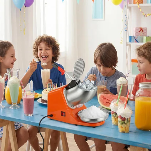 Miniatura 6 de ZENY Picador de hielo eléctrico 300W 1400r/min con cuchillas de acero inoxidable, máquina picadora de hielo para uso en cocina, accesorio para hacer