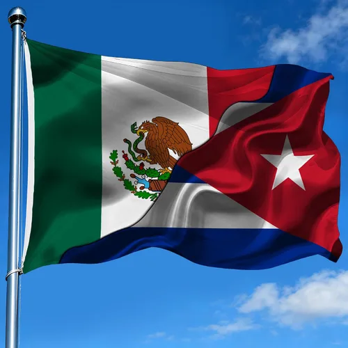 Miniatura 15 de Banderas de México, Mexicano y El Salvador de El Salvador, de 2 x 3 pies, impresas a doble cara con 2 ojales de latón, bandera decorativa