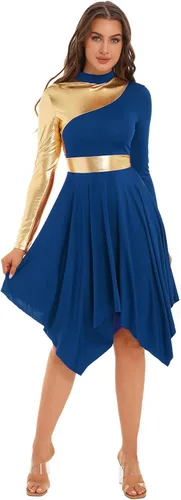 Miniatura 3 de Vestido de baile litúrgico sin mangas con dobladillo irregular para mujer
